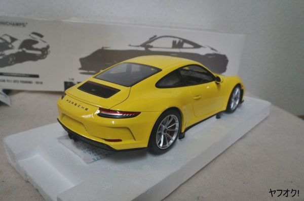 ミニチャンプス ポルシェ 911 GT3 TOURING 2018 1/18 ミニカー イエロー_画像3