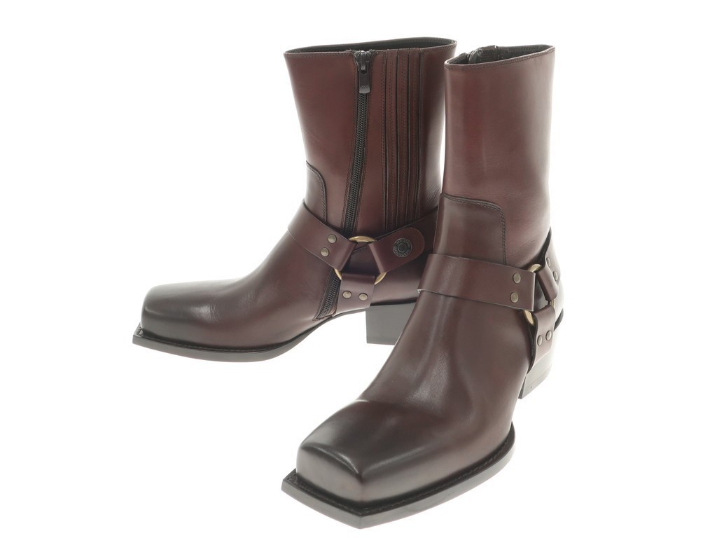 新品】DSQUARED2 ディースクエアード レザー ヒールブーツ 黒 41-