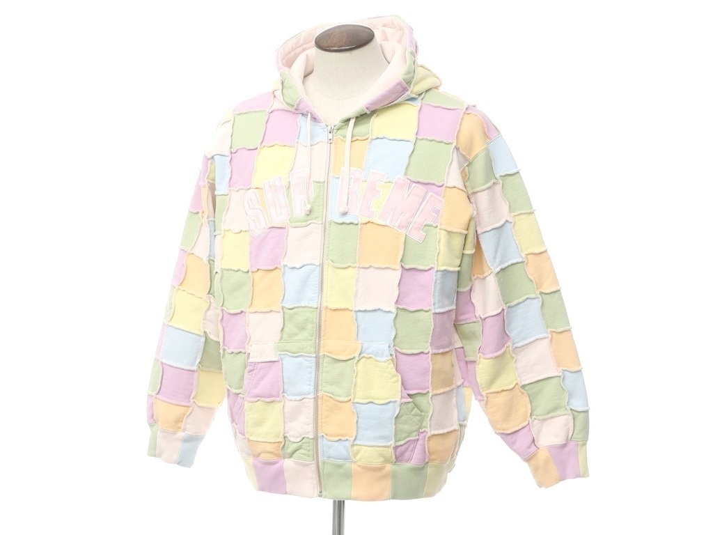 激安価格の Sweatshirt Hooded Up Zip Patchwork Reverse 2022年春夏