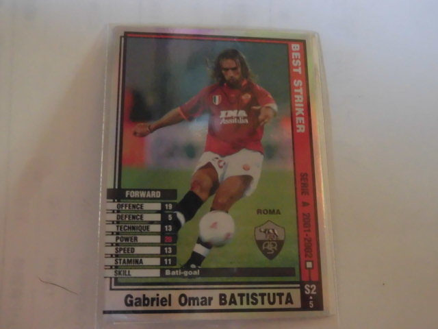 WCCF 2001-2002 BSga yellowtail L *batis toe taGabriel Batistuta AS.Roma