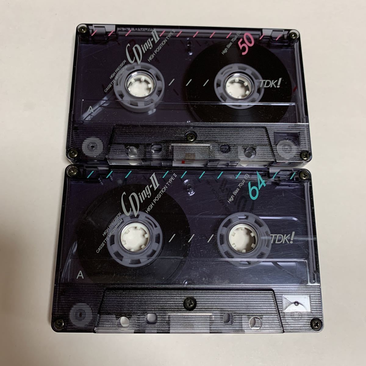5. カセットテープ TDK CDing-II 50分 64分 2本セット ハイポジション 録音済か不明 中古品 美品 送料無料_画像1