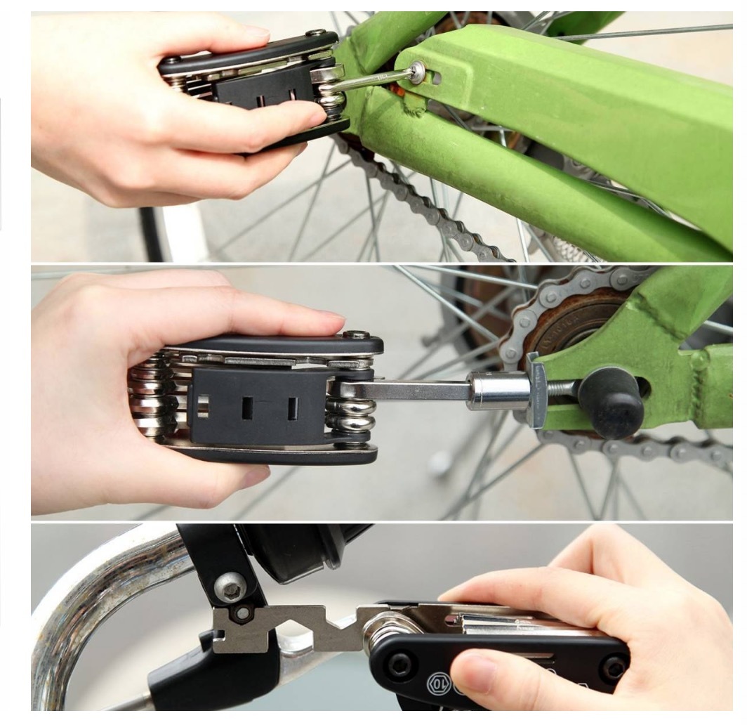 自転車修理工具セット バイク パンク 修理ツール キット 多機能 携帯_画像7