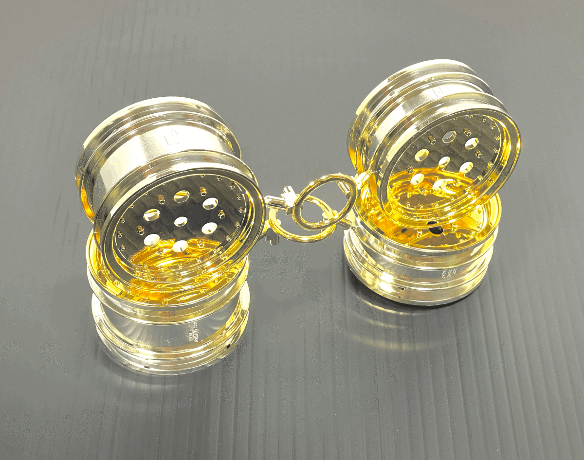 タミヤ スーパーホットショット 金メッキホイール 前後セット 1 タミヤ スーパーホットショット 金メッキホイール 前後セット 1