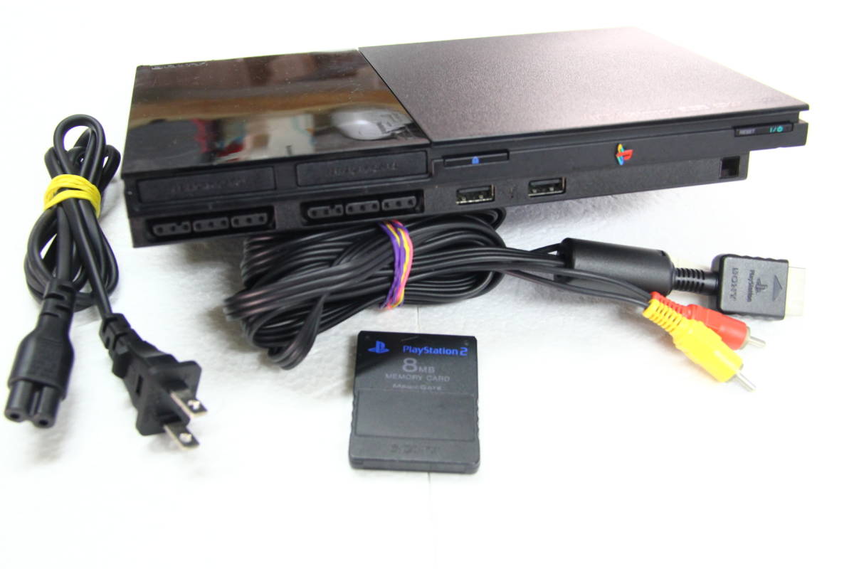 PS2本体セット SCPH-90000a 電源コード AVケーブル メモリーカード付属