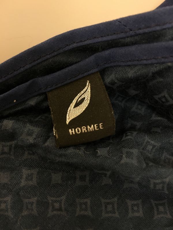 HORMEE Grant E ONES グラントイーワンズ ホルミー ダイヤ柄 総柄 ブランケット ハーフケット ネイビー(ファッション小物