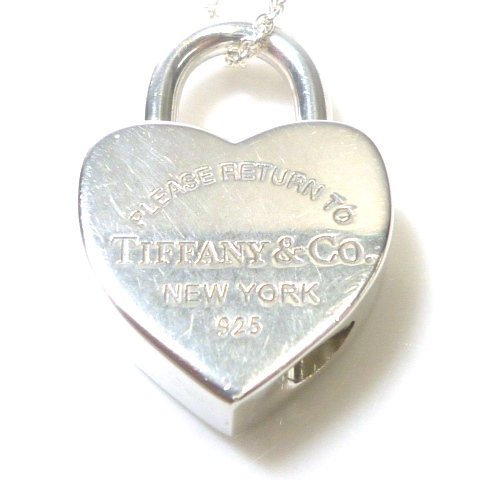 J◇SV925 TIFFANY リターントゥティファニー ハートロック ペンダント シルバー 箱付 ハートタグ ネックレストップ チェーン SILVER_画像3