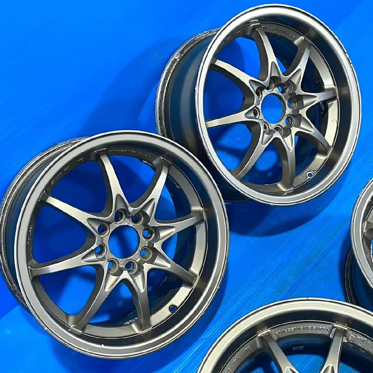 訳アリ 希少 RAYS VOLKRACING GR-NR レイズ ボルクレーシング グループNR 15インチ 7J+43 4H100 リペア 補修前提 再塗装品