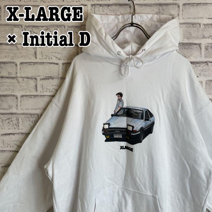 XLARGE エクストララージ パーカー L 刺繍ロゴ バックロゴ ダメージ