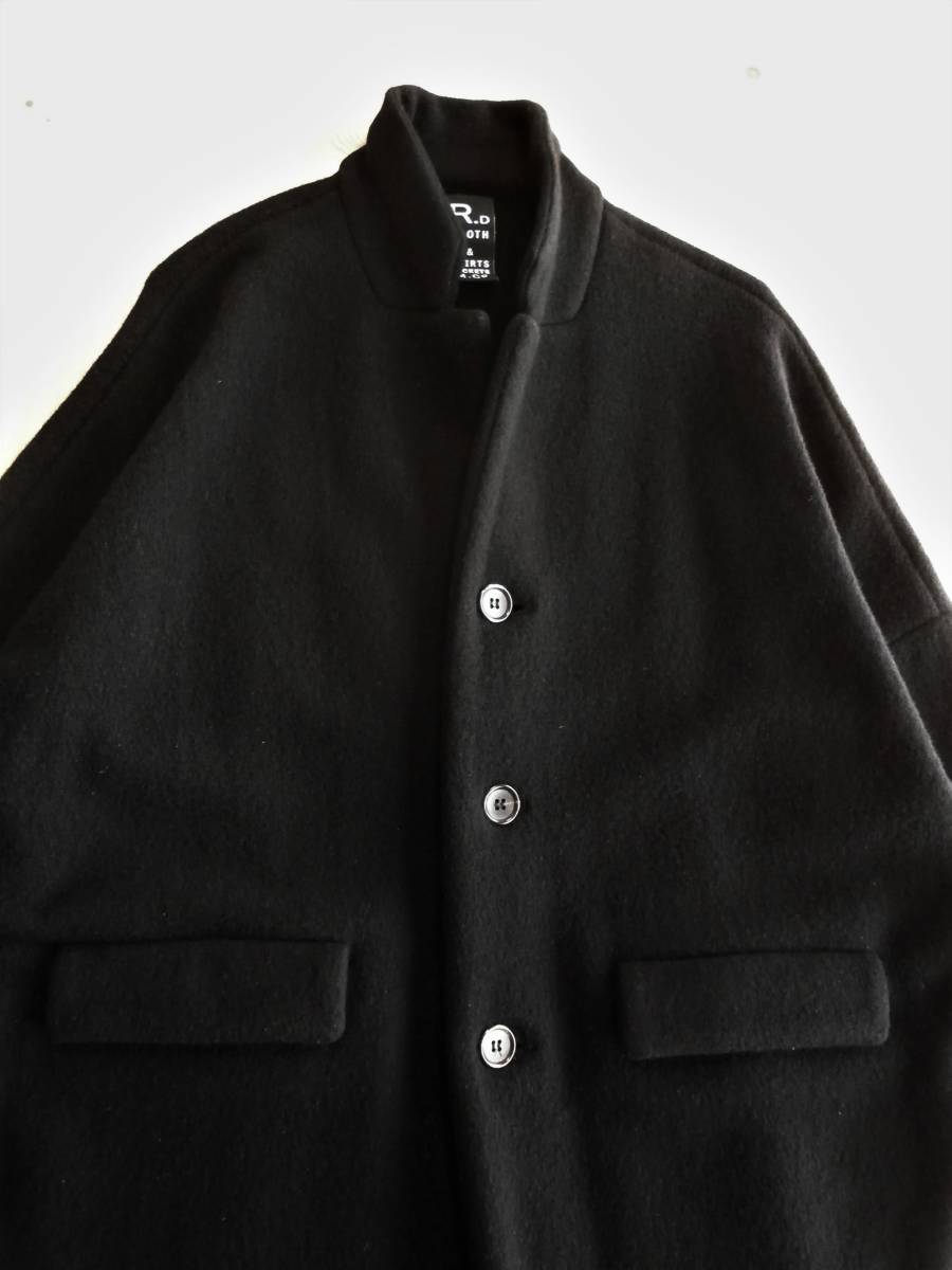 R&D.M.Co-/ Old man z Tailor / wool / felt / coat / knitted / half coat / black / black / oversize / free size / wool 100%