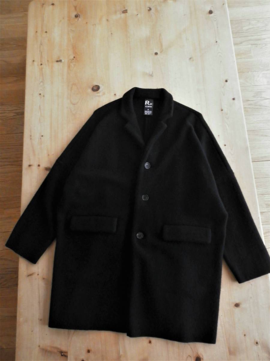 R&D.M.Co-/ Old man z Tailor / wool / felt / coat / knitted / half coat / black / black / oversize / free size / wool 100%