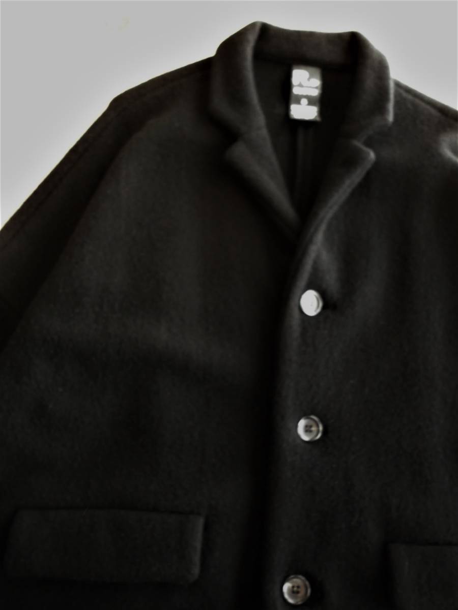 R&D.M.Co-/ Old man z Tailor / wool / felt / coat / knitted / half coat / black / black / oversize / free size / wool 100%