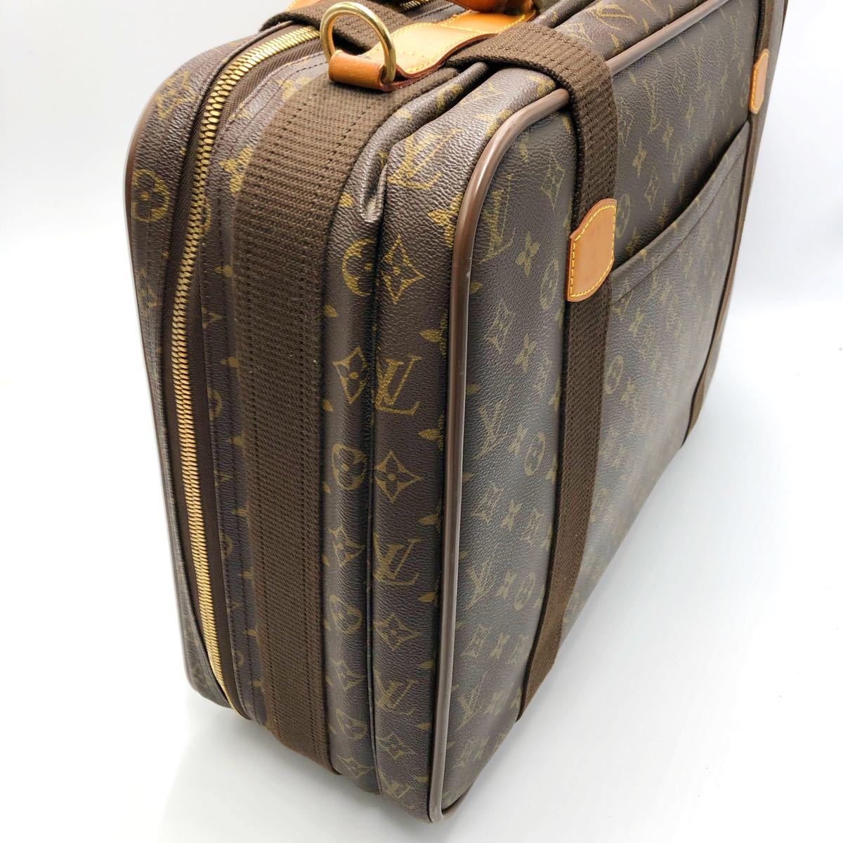 1円『極美品』 LOUIS VUITTON サテライト53 モノグラム 2way ビジネスバッグ 旅行バッグ ヴィトン トートバッグ ショルダー ブラウン_画像3