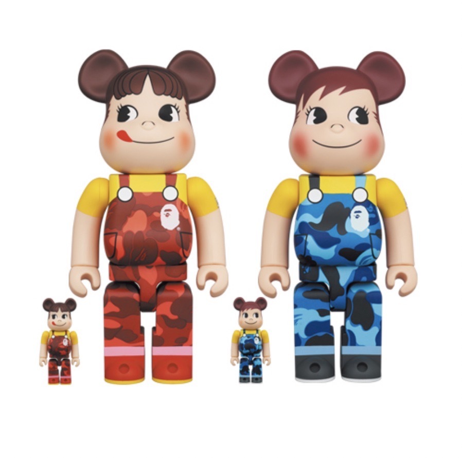 MEDICOM TOY BE@RBRICK BAPE ペコちゃん & ポコちゃん 100%&400% 4体セット メディコムトイ ベアブリック