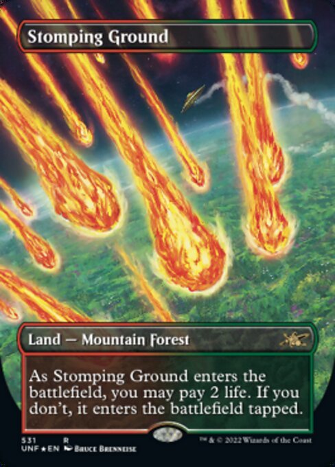 MTG ■土地/英語版■ 《踏み鳴らされる地/Stomping Ground》★ギャラクシーFOIL★ Unfinity UNF