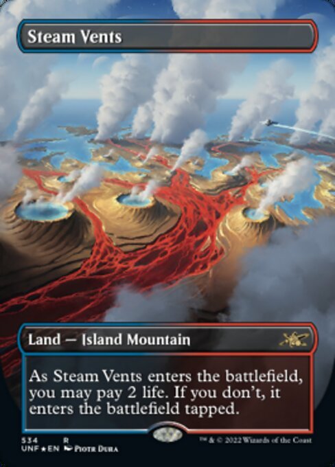 MTG ■土地/英語版■ 《蒸気孔/Steam Vents》★ギャラクシーFOIL★ Unfinity UNF_画像1