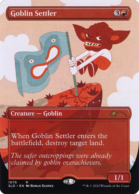 MTG ■赤/英語版■ 《Goblin Settler》★FOIL★ Secret Lair SLD_画像1