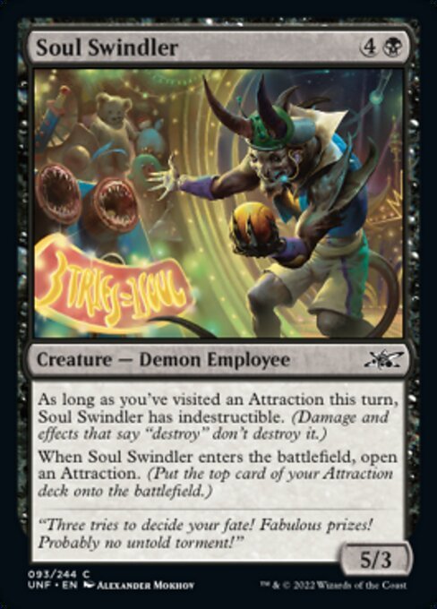 MTG ■黒/英語版■ 《Soul Swindler》★FOIL★ Unfinity UNF_画像1