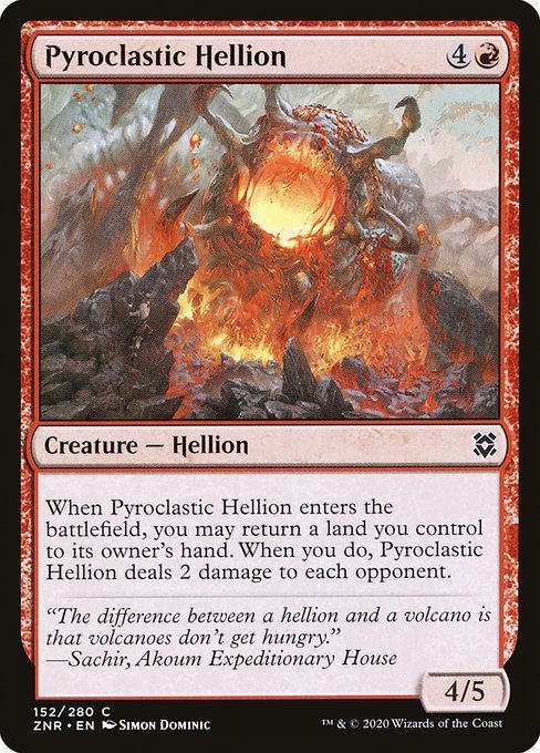 MTG ■赤/英語版■ 《火砕のヘリオン/Pyroclastic Hellion》★FOIL★ゼンディカーの夜明け ZNR_画像1