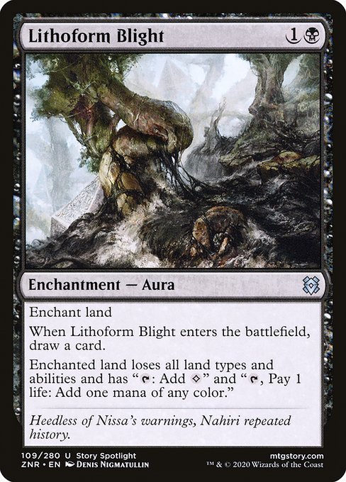 MTG ■黒/英語版■ 《石成の荒廃/Lithoform Blight》★FOIL★ゼンディカーの夜明け ZNR