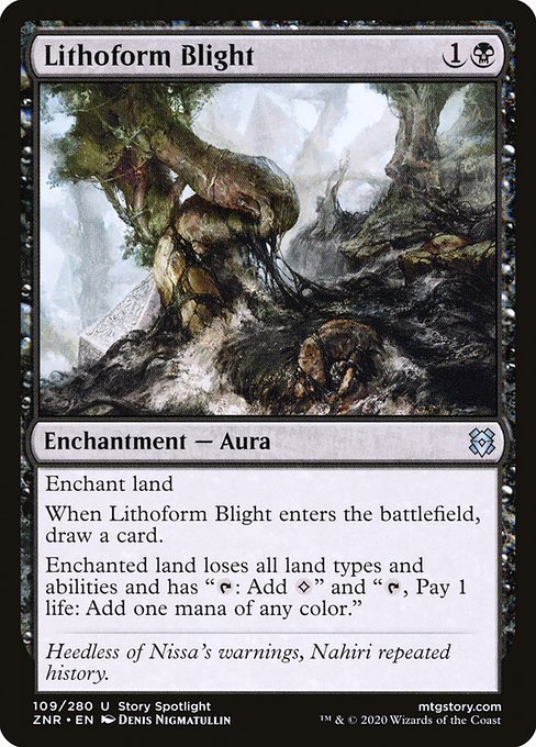 MTG ■黒/英語版■ 《石成の荒廃/Lithoform Blight》★FOIL★ゼンディカーの夜明け ZNR_画像1