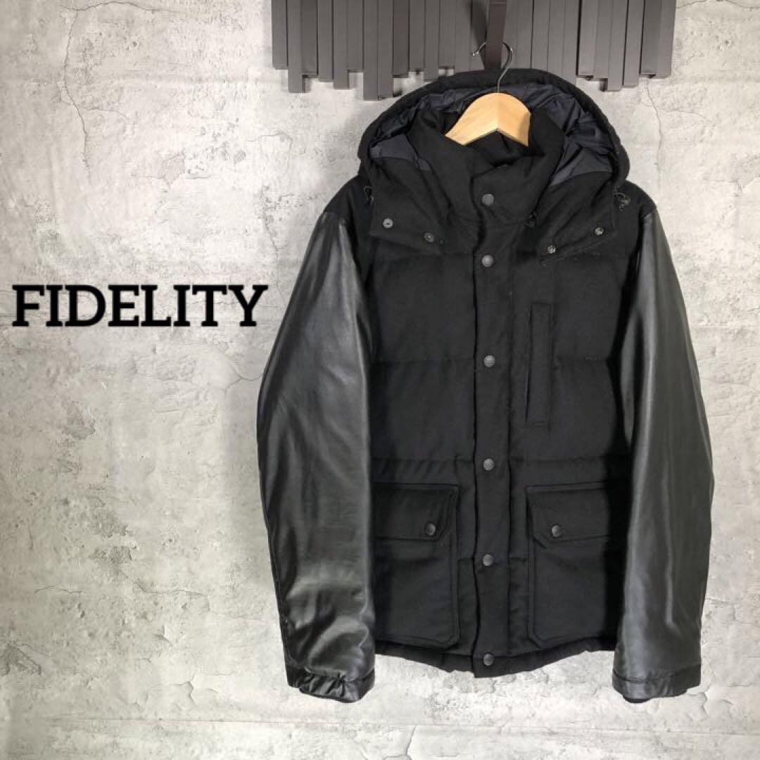 『FIDELITY』フェデリティ(S)切り替えダウンジャケットフェイクレザー