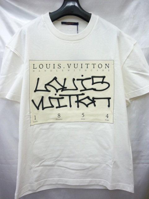 未使用 LOUIS VUITTON ルイ・ヴィトン 半袖 プリント Ｔシャツ メンズ Ｓ 白 ヴァージル BOX付き（76）Z