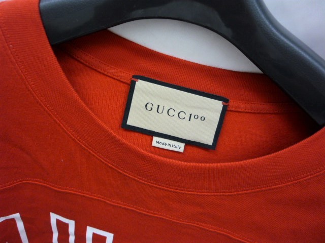 美品 GUCCI グッチ 100 コットン Tシャツ 赤 XL MUSIC IS MINE (76