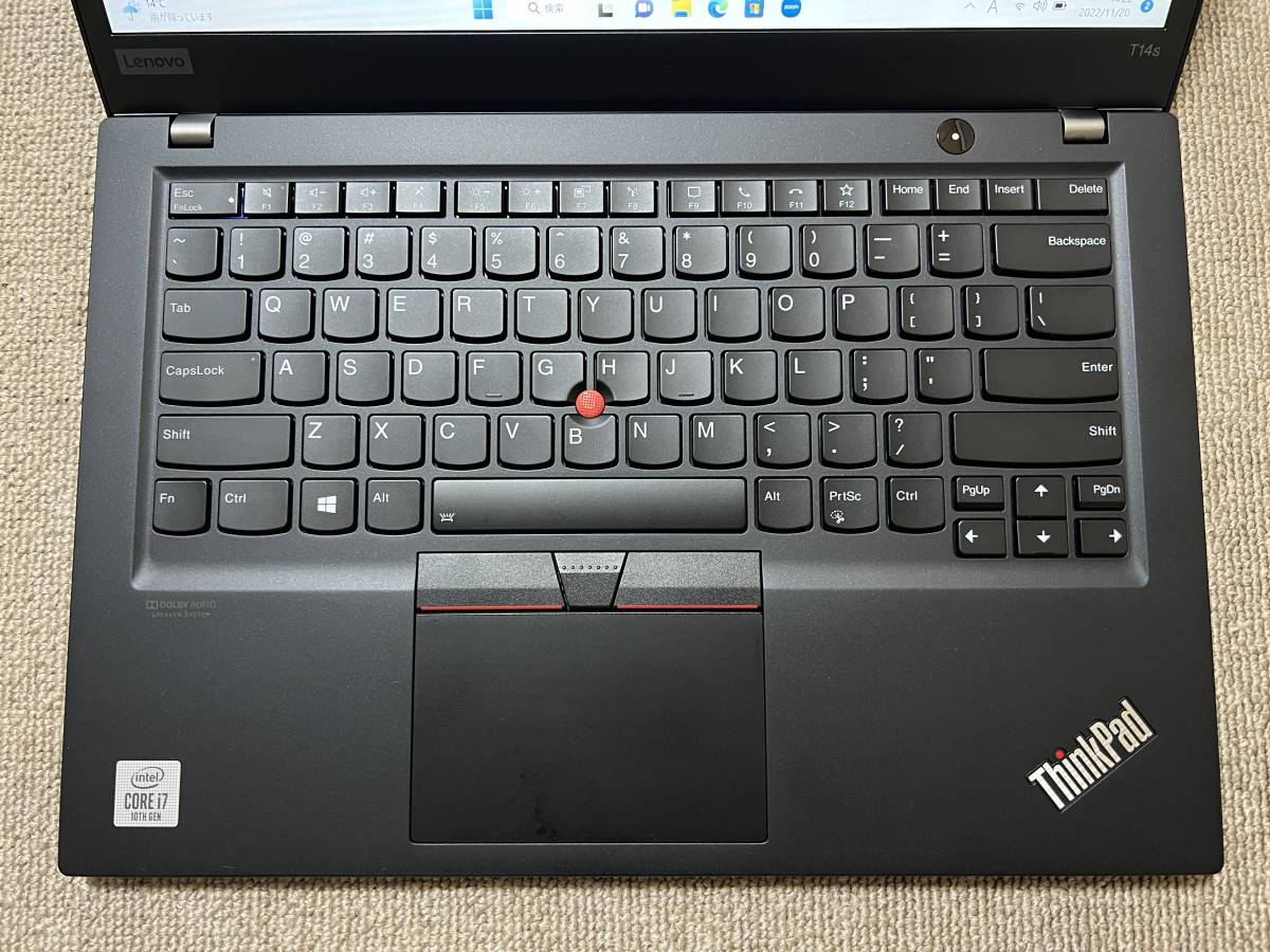Lenovo レノボ ThinkPad T14s Gen1(2020) 第10世代Core i7-10610U MEM:32GB SSD256GB MS Office2021_画像3