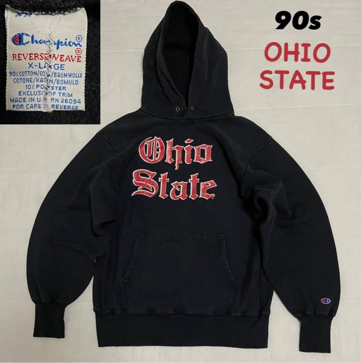 激レア スペシャル 内縫い USA製 ブラック オハイオ 90s チャンピオン