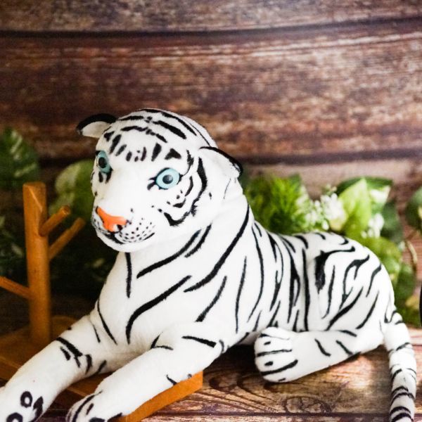  soft toy white ta-ga-.. tiger . real large lovely white Dakimakura 30 centimeter blue eye 