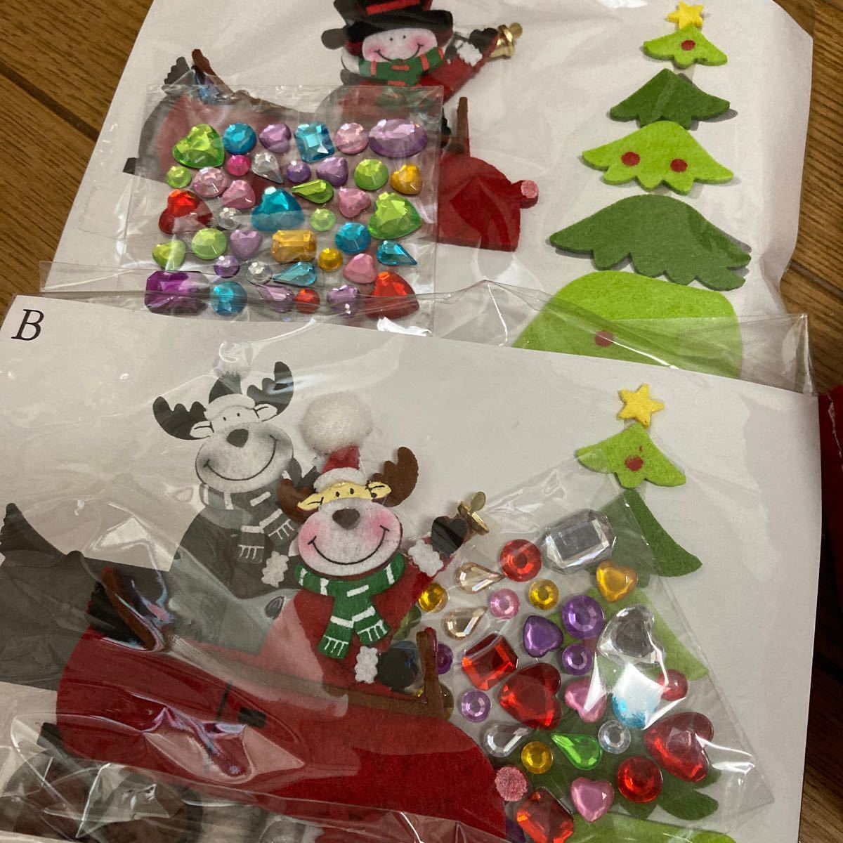 クリスマス フェルトバッグ キット 3セット