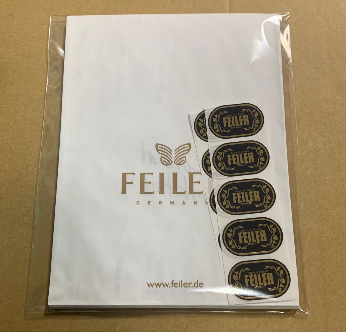 FEILER フェイラー ショップ袋 ハンカチ用 紙袋 10枚 ロゴシール 10枚|PayPayフリマ