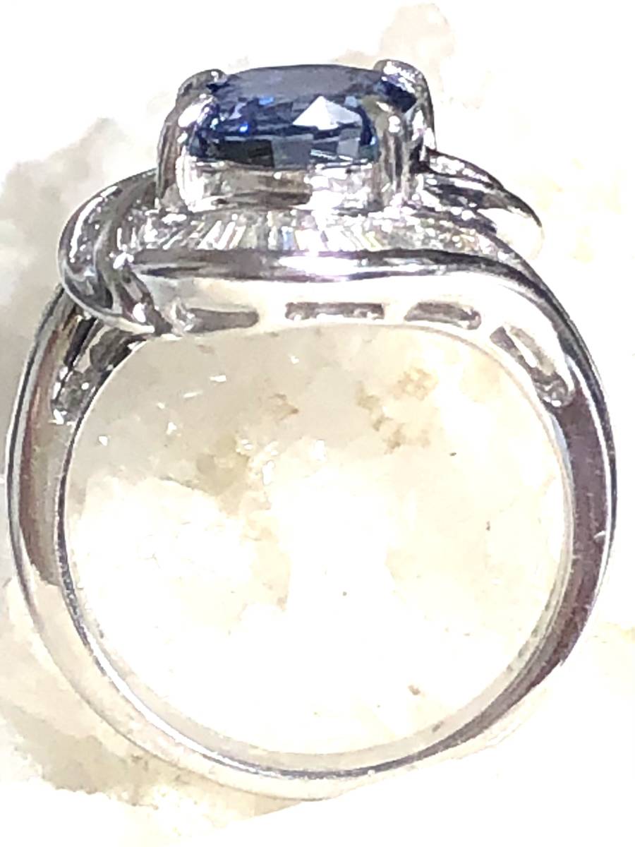 ブルーサファイア4.81ct PTリング_画像5