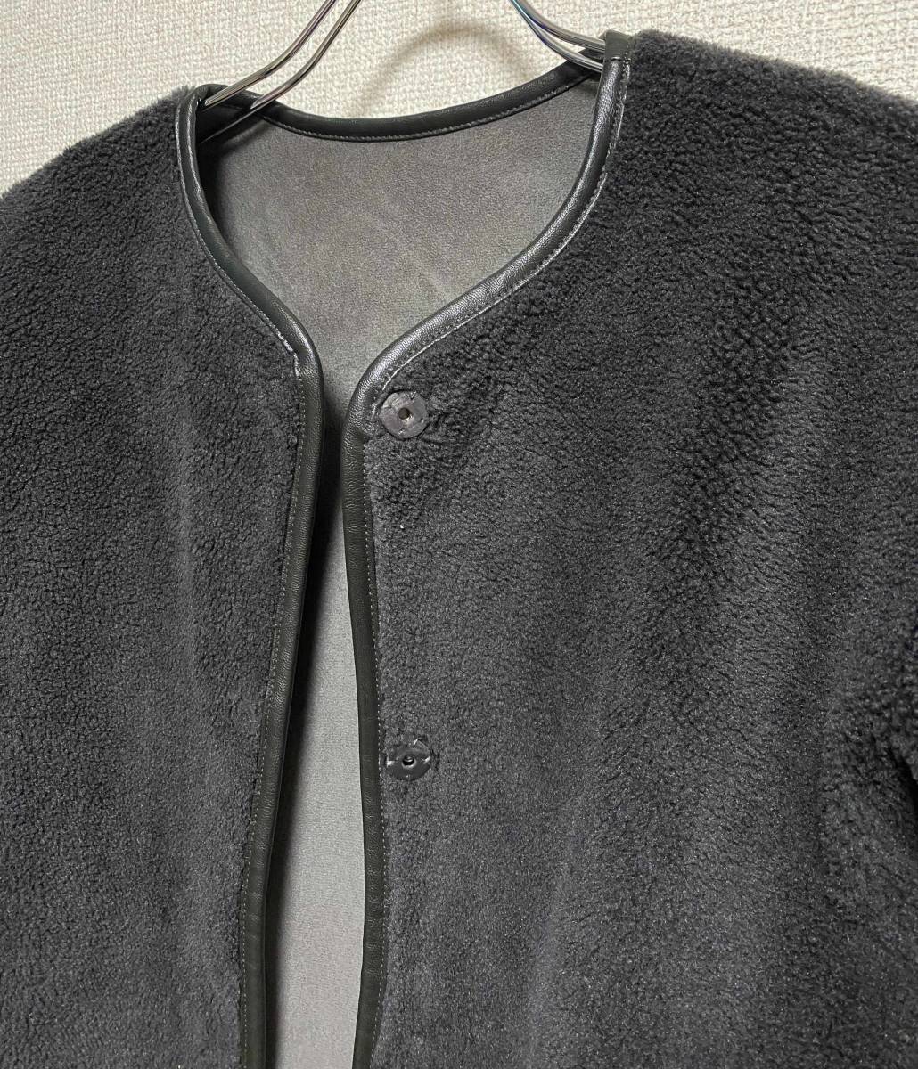 new goods XL * cost koREMIEL lady's reversible boa jacket gray eko mouton Short outer coat no color LL