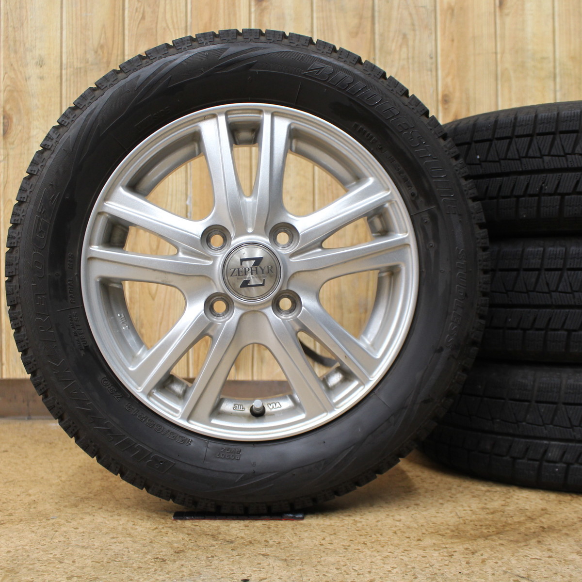 中古スタッドレス☆155/65R13 2019年製 スズキ ワゴンR ラパン等 ...