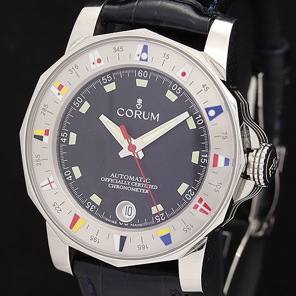 1円 稼働 良品 コルム AT/自動巻 982.530.20 アドミラルズカップ