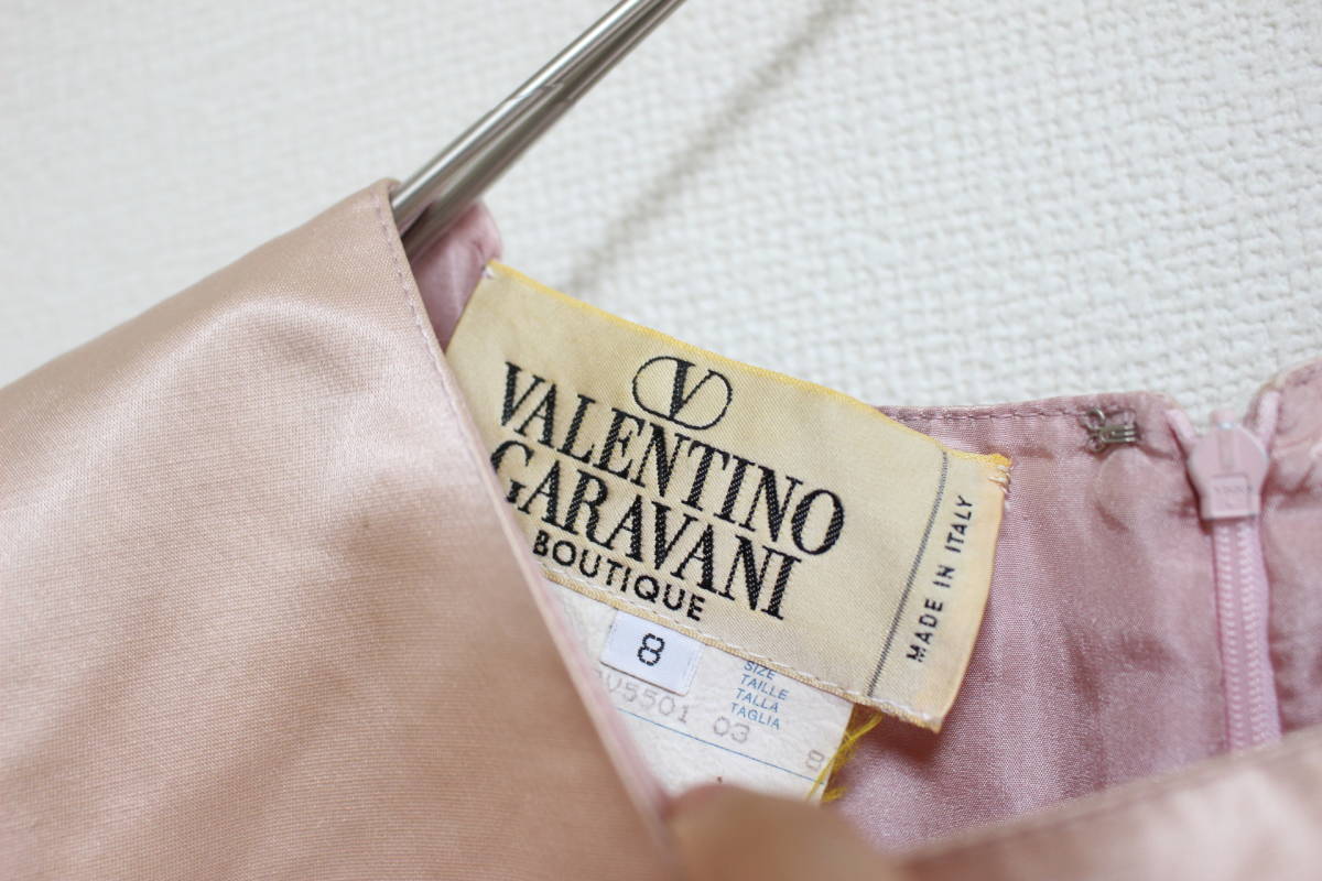 3726 VALENTINO GARAVANI ヴァレンティノ ガラヴァーニ 半袖 ワンピース ドレス ピンク SIZE8 ヴィンテージ_画像3