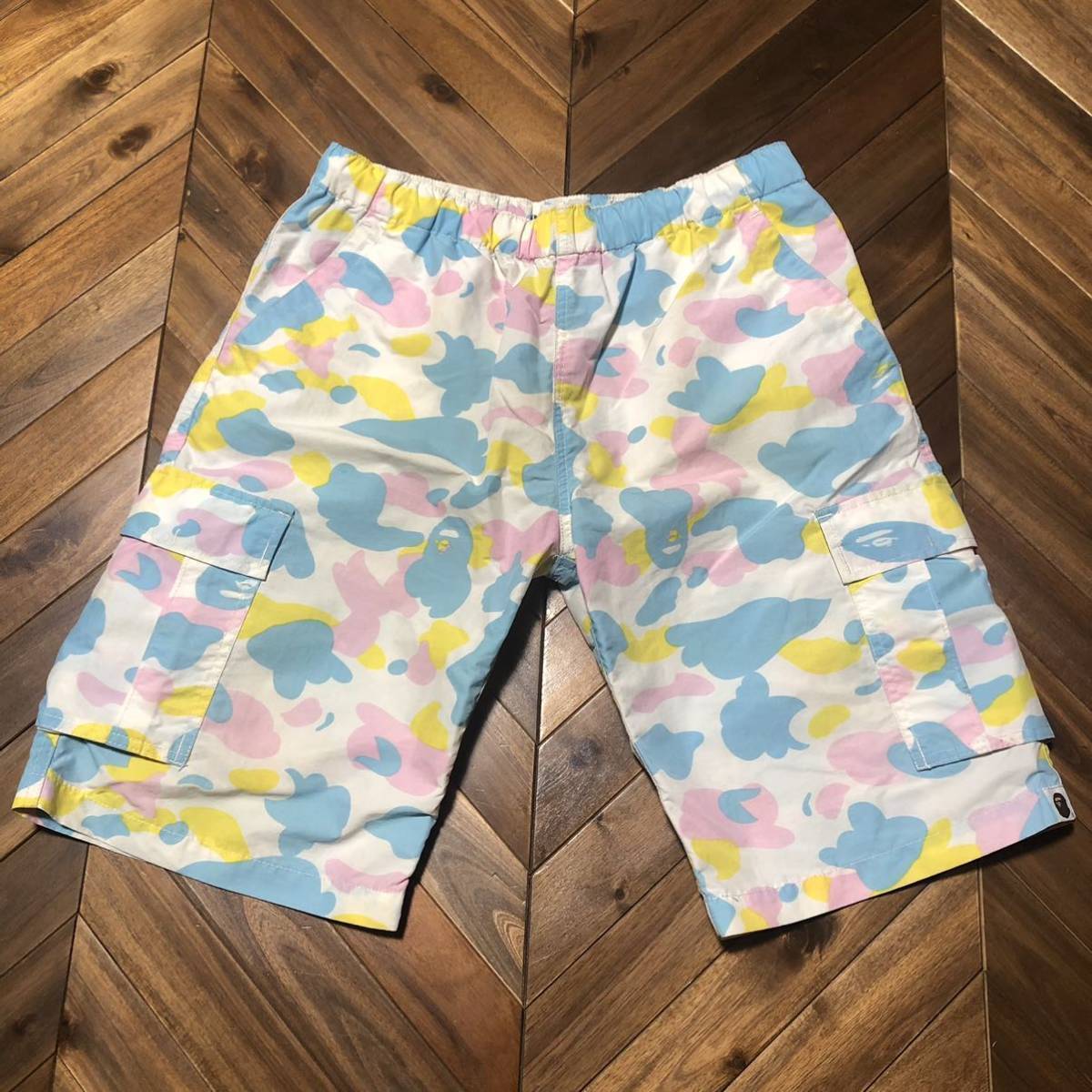 cotton candy multi camo nylon shorts bape エイプ A BATHING APE