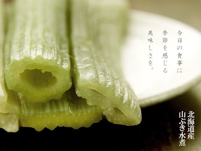 山ぶき水煮 100g×3袋【北海道産】古くから日本人に親しまれてきた野菜を春の味覚として食卓にいかがでしょうか。山蕗 フキ 山の幸 山菜_画像10