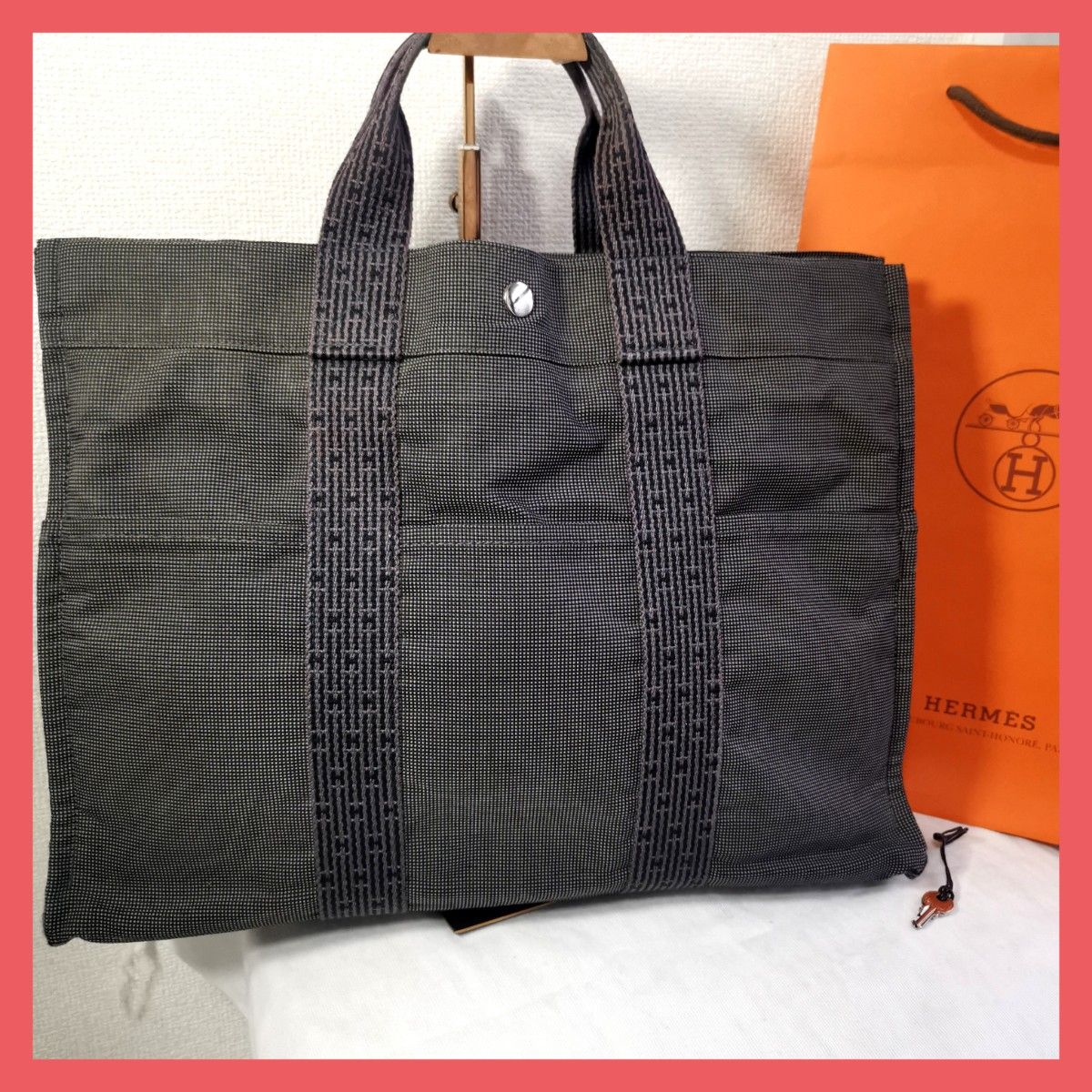 HERMES エルメス エールライン トートバッグ GM-