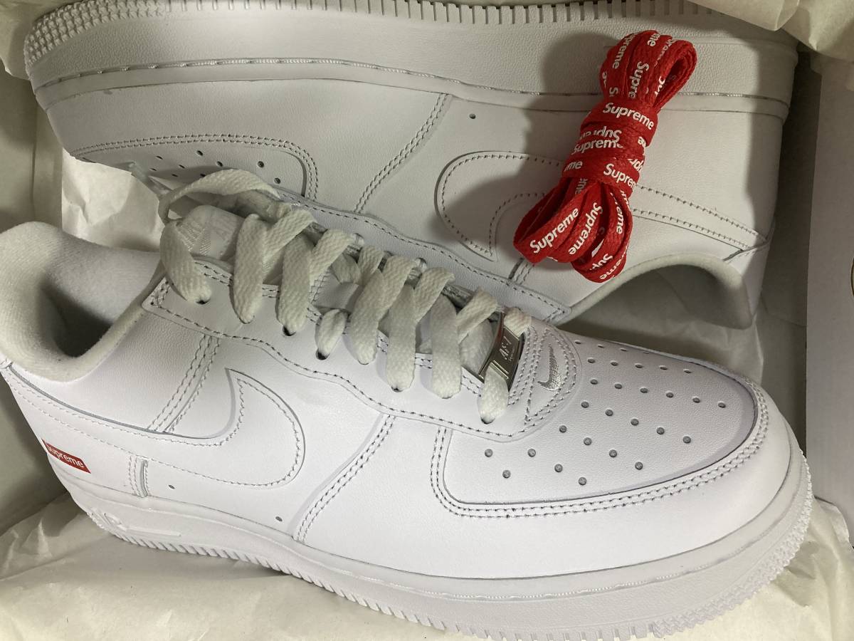 25 5cm】 Supreme Nike Air FORCE 1 LOW ホワイト シュプリーム