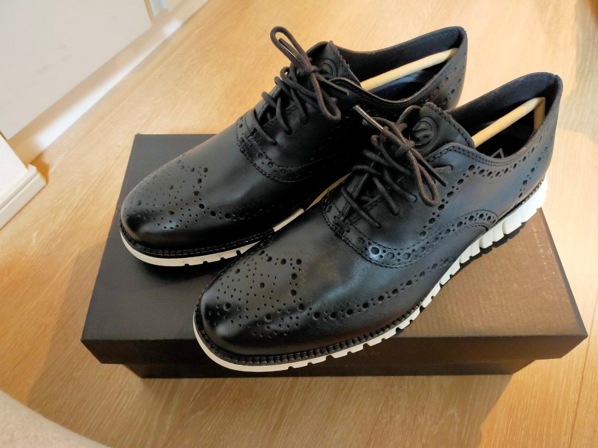 COLE HAAN コールハーン ZEROGRAND WINGTIP OXFORD 黒/白ソール 26.5cm