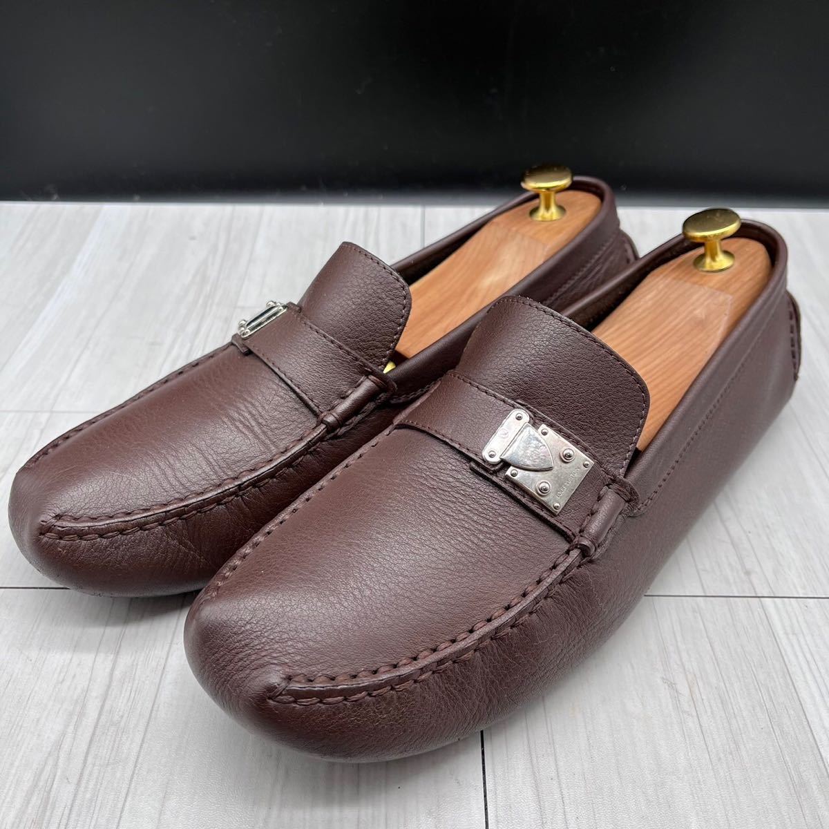 LOUIS VUITTON ルイヴィトン 27.5 レザーシューズ ブラウン 9 メンズ