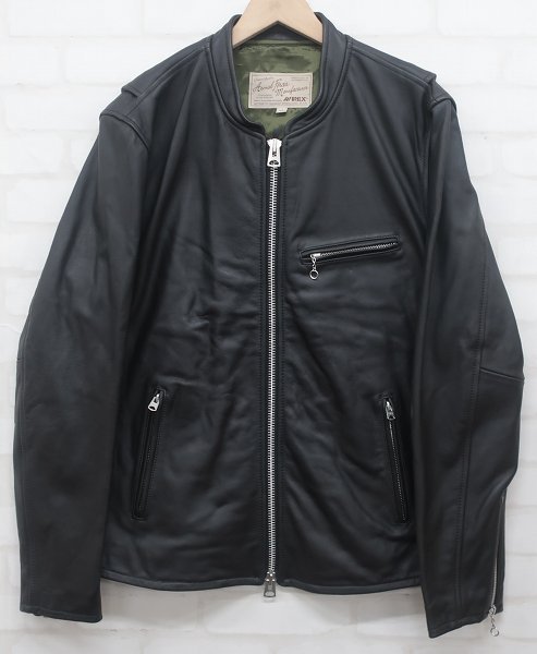 3J0551/アヴィレックス オイリーカウシングルライダースジャケット AVIREX OILY COW SINGLE RIDERS JACKET 6161068_画像2