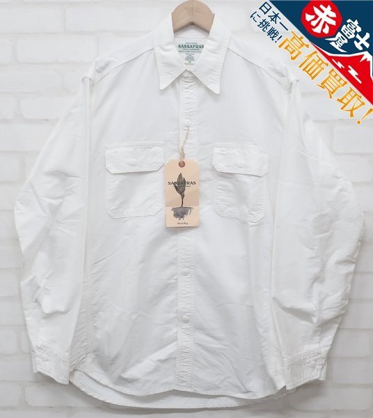 6T8576/未使用品 SASSAFRAS Gardener Shirt SF-211762 ササフラス