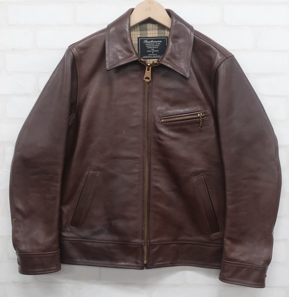 3J0643/ANACHRONORM ホースハイド レザーライダース アナクロノーム