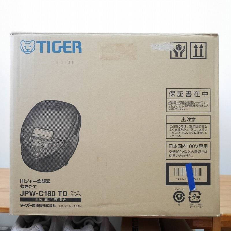 TIGER JPW-C180TD タイガー IHジャー 炊きたて 炊飯器 ダークブラウン 未使用品