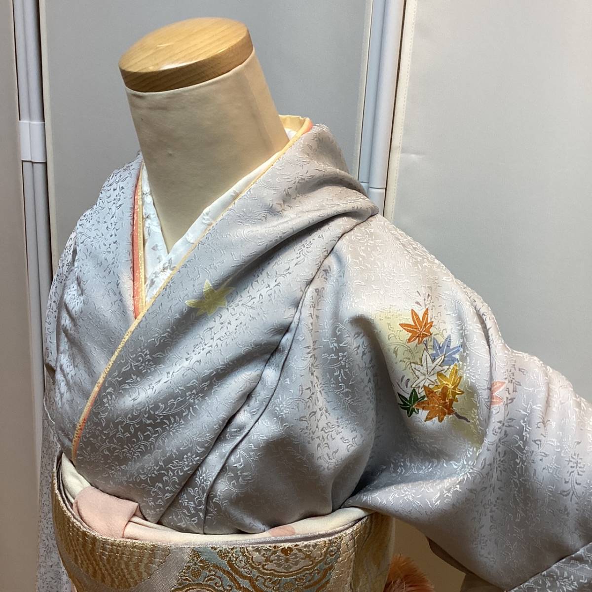 訪問着 お仕立て付き ho190t 正絹 手描京友禅 古典四季花文様柄 新品 送料込み