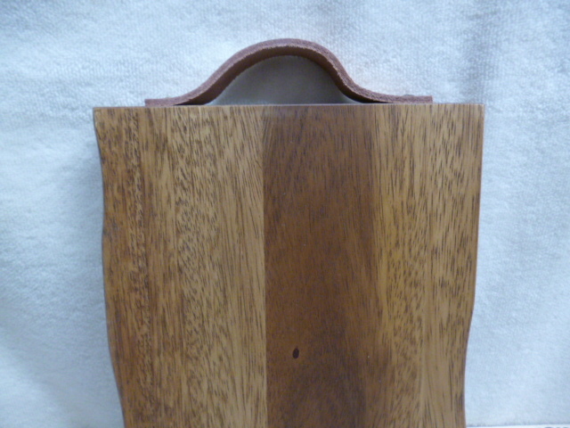 カッティングボード　レザーハンドル　木材　まな板　アウトドア　キャンプ　未使用品　b_画像6