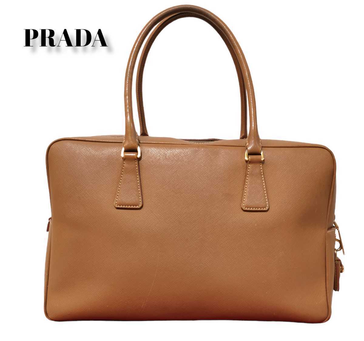 PRADA プラダ サフィアーノ トートバッグ ハンドバッグ ブラウン